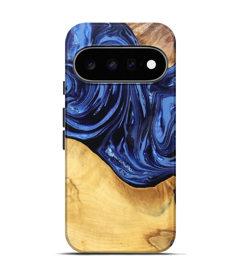 Pixel 11 Pro Wood Live Edge Phone Case - Reina (Blue, 820725)