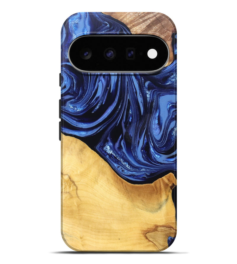 Pixel 11 Pro XL Wood Live Edge Phone Case - Reina (Blue, 820725)