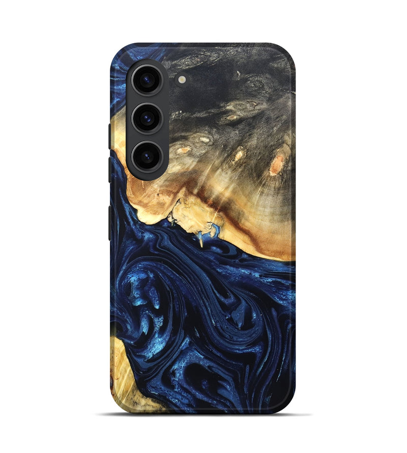 Galaxy S23 Wood Live Edge Phone Case - Rosanne (Blue, 820726)