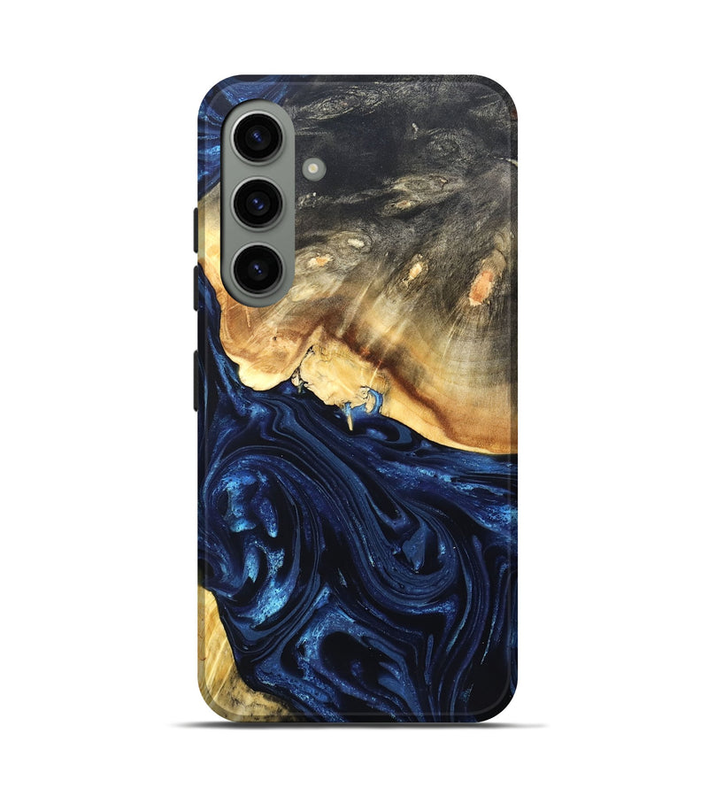 Galaxy S24 Wood Live Edge Phone Case - Rosanne (Blue, 820726)