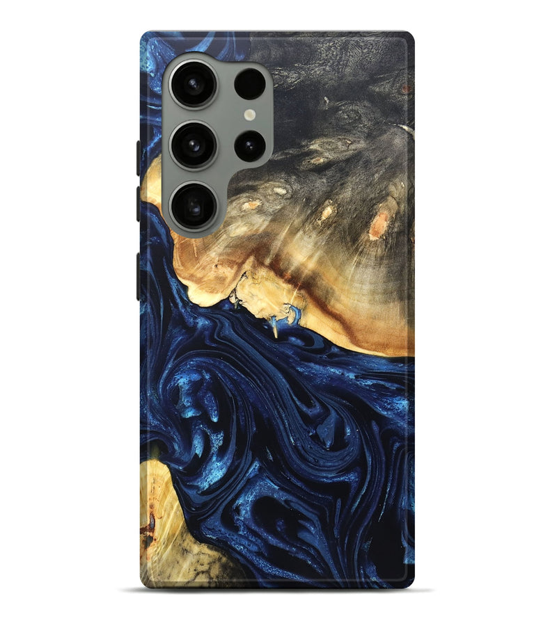 Galaxy S24 Ultra Wood Live Edge Phone Case - Rosanne (Blue, 820726)