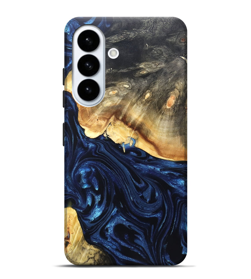 Galaxy S26 Plus Wood Live Edge Phone Case - Rosanne (Blue, 820726)