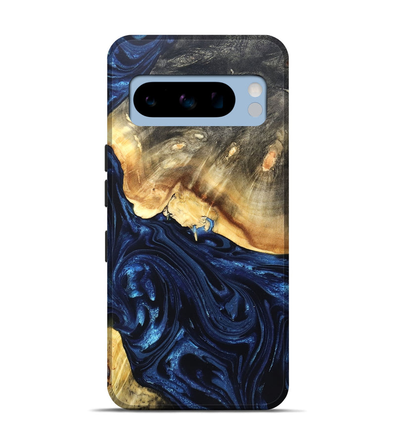 Pixel 8 Pro Wood Live Edge Phone Case - Rosanne (Blue, 820726)
