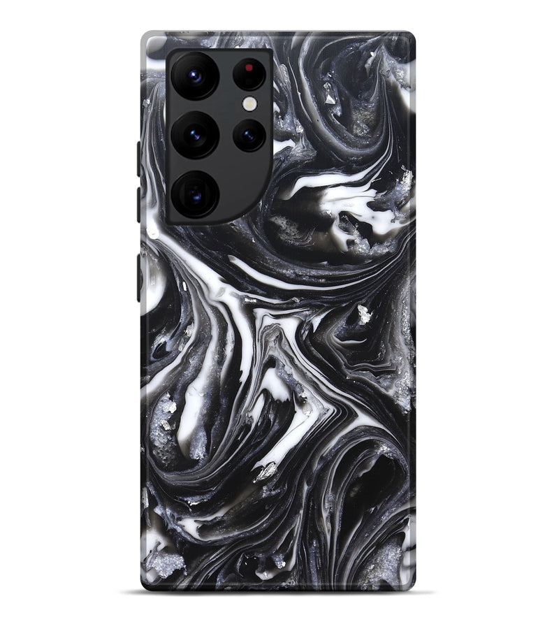 Galaxy S22 Ultra ResinArt Live Edge Phone Case - Doyle (Black & White, 820727)
