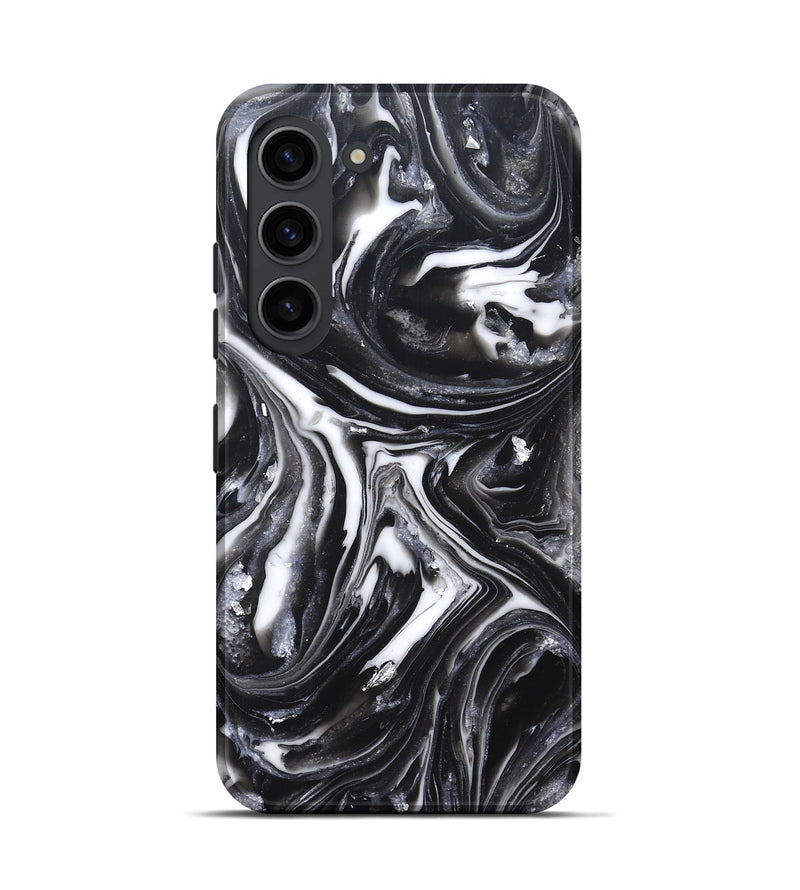 Galaxy S23 ResinArt Live Edge Phone Case - Doyle (Black & White, 820727)