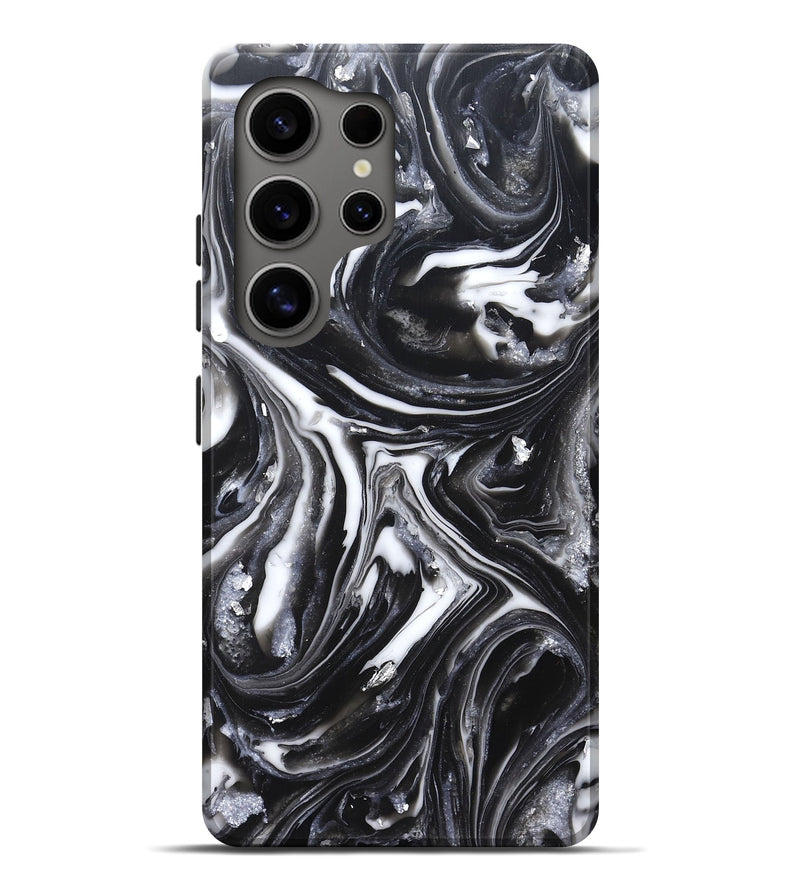 Galaxy S25 Ultra ResinArt Live Edge Phone Case - Doyle (Black & White, 820727)