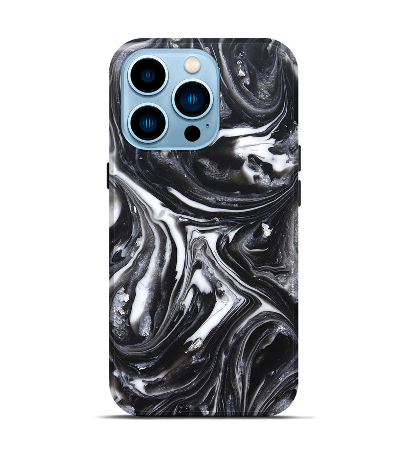 iPhone 14 Pro ResinArt Live Edge Phone Case - Doyle (Black & White, 820727)