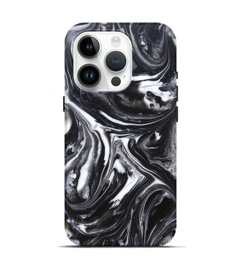 iPhone 15 Pro ResinArt Live Edge Phone Case - Doyle (Black & White, 820727)