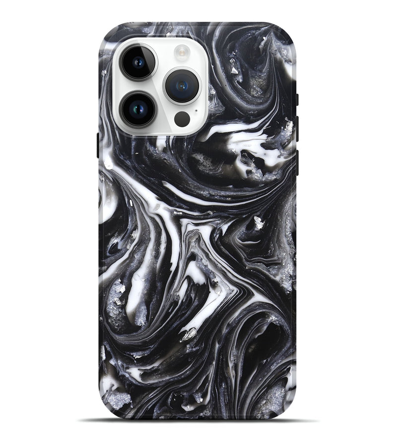 iPhone 15 Pro Max ResinArt Live Edge Phone Case - Doyle (Black & White, 820727)