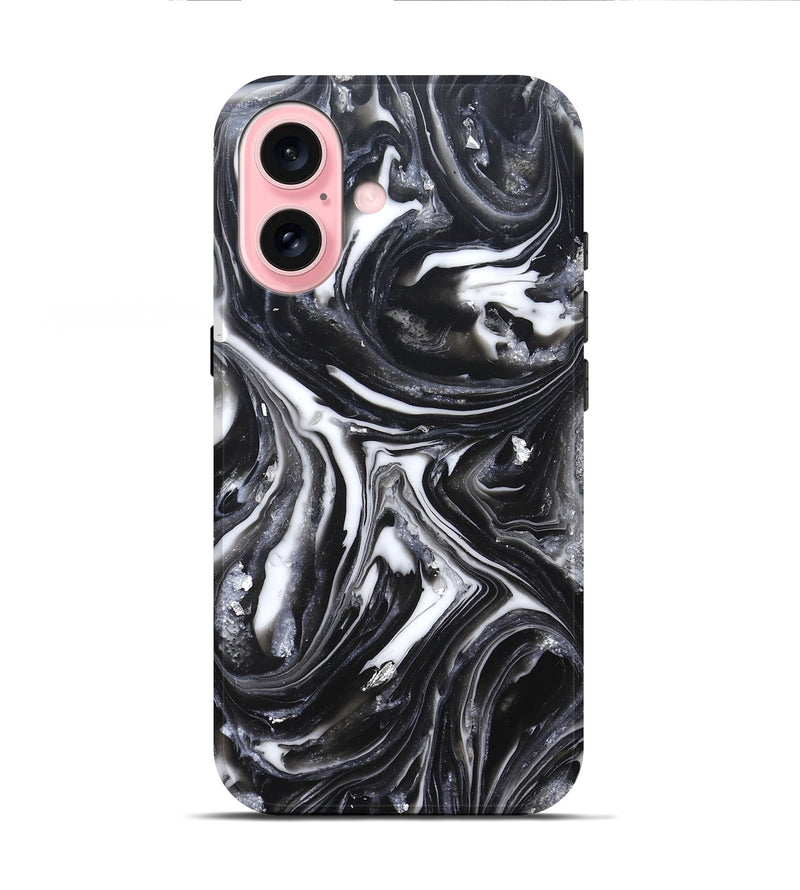 iPhone 16 ResinArt Live Edge Phone Case - Doyle (Black & White, 820727)