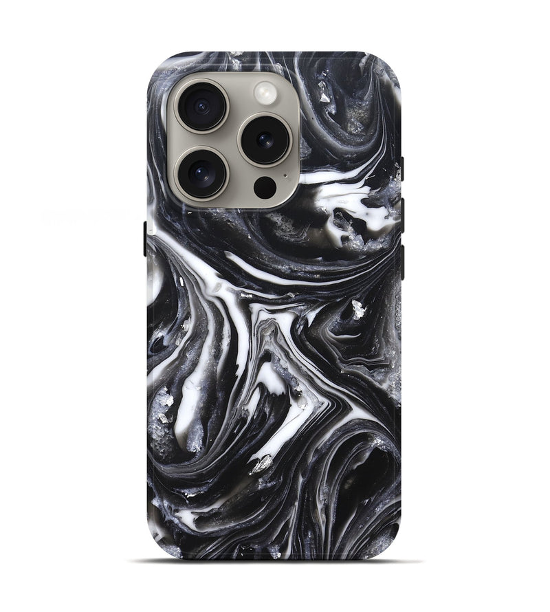 iPhone 16 Pro ResinArt Live Edge Phone Case - Doyle (Black & White, 820727)