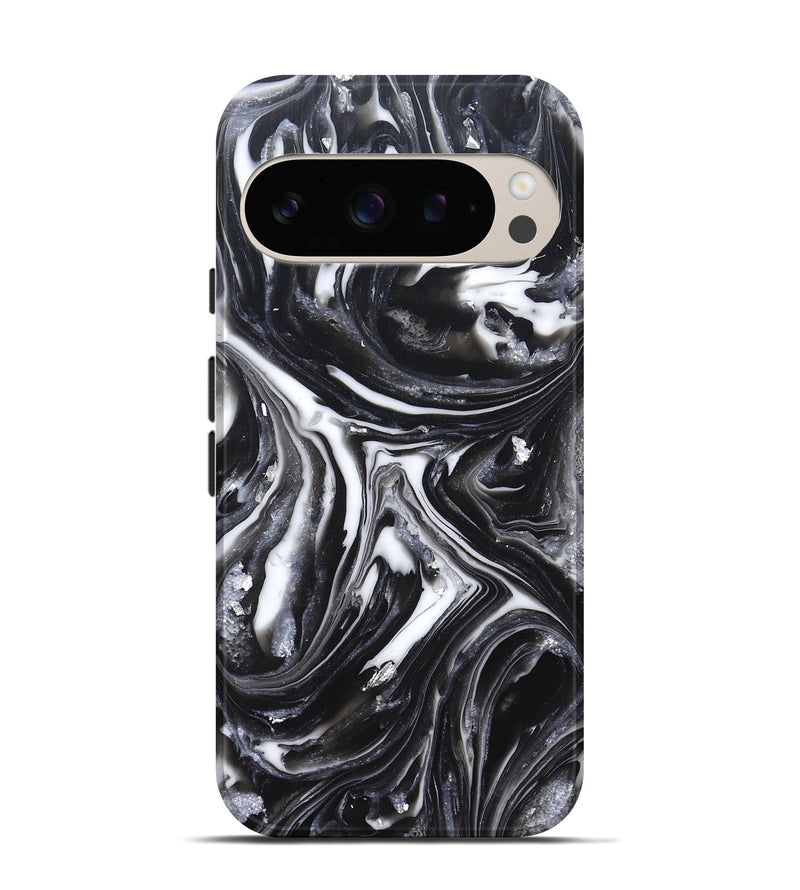 Pixel 10 ResinArt Live Edge Phone Case - Doyle (Black & White, 820727)