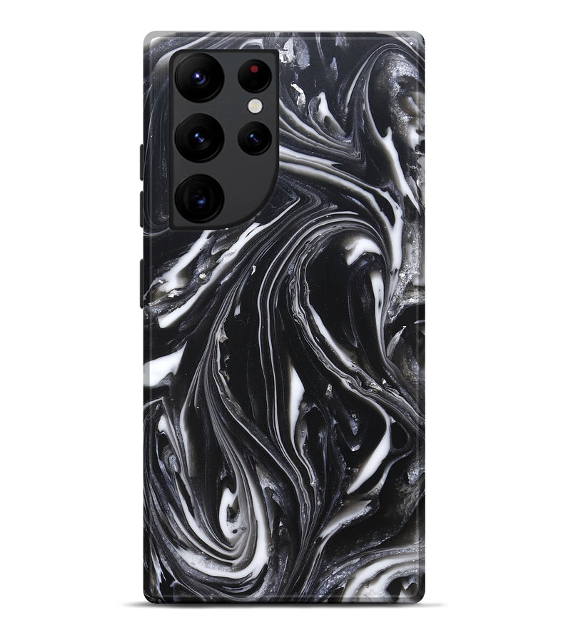 Galaxy S22 Ultra ResinArt Live Edge Phone Case - Meghann (Black & White, 820728)