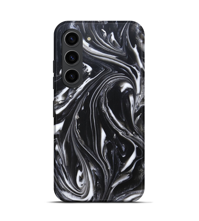Galaxy S23 ResinArt Live Edge Phone Case - Meghann (Black & White, 820728)