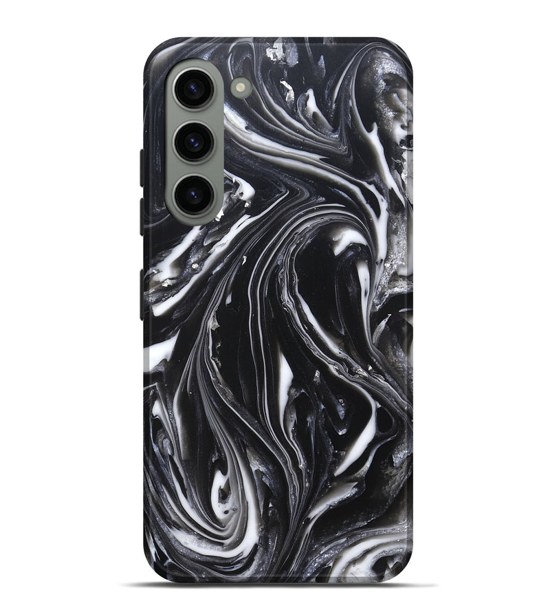 Galaxy S23 Plus ResinArt Live Edge Phone Case - Meghann (Black & White, 820728)