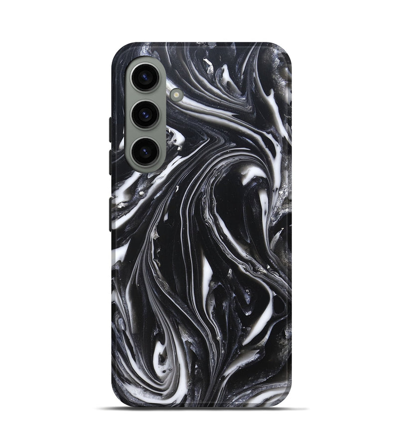 Galaxy S24 ResinArt Live Edge Phone Case - Meghann (Black & White, 820728)