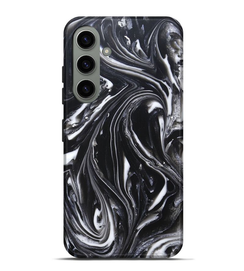 Galaxy S24 Plus ResinArt Live Edge Phone Case - Meghann (Black & White, 820728)