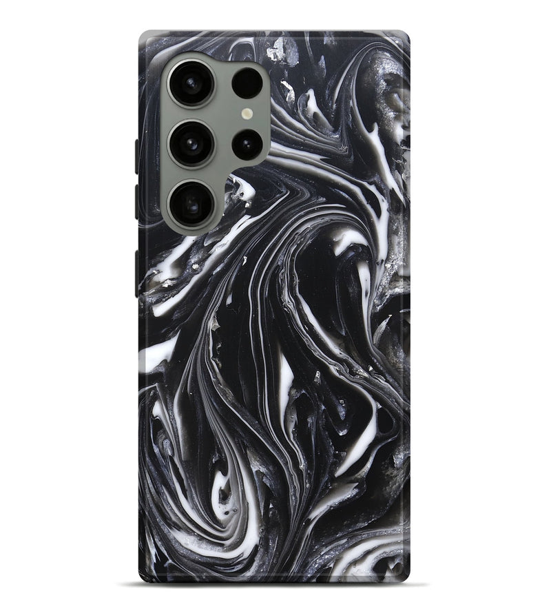 Galaxy S24 Ultra ResinArt Live Edge Phone Case - Meghann (Black & White, 820728)