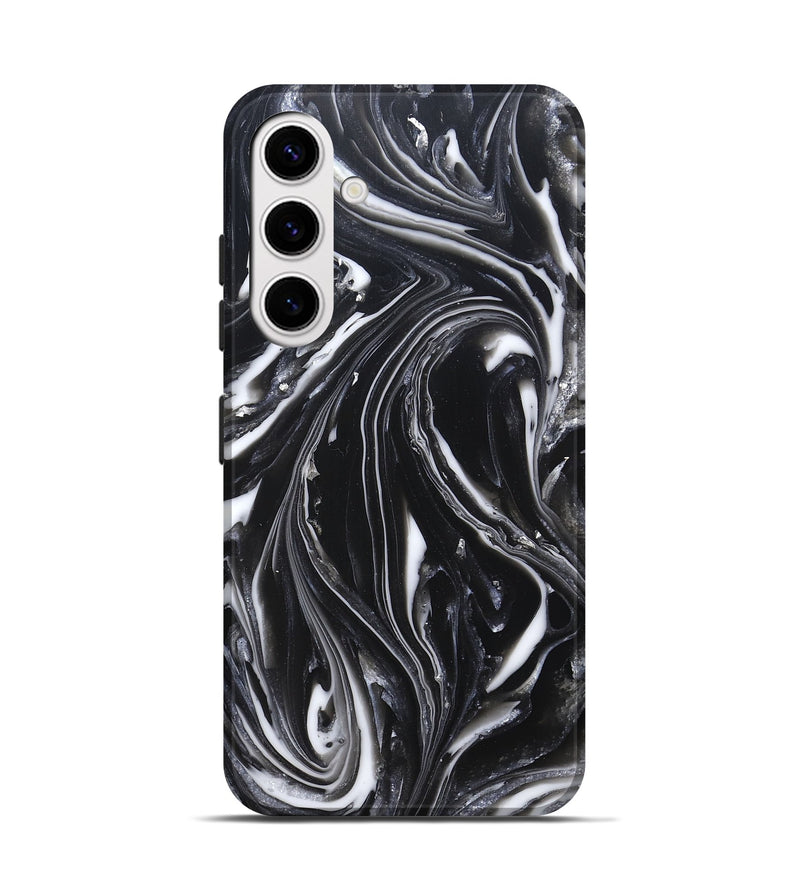 Galaxy S25 ResinArt Live Edge Phone Case - Meghann (Black & White, 820728)