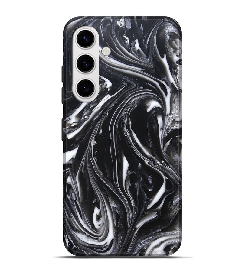 Galaxy S25 Plus ResinArt Live Edge Phone Case - Meghann (Black & White, 820728)
