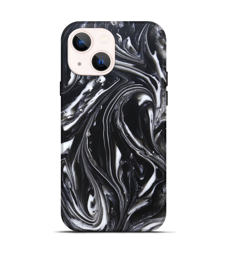 iPhone 14 ResinArt Live Edge Phone Case - Meghann (Black & White, 820728)