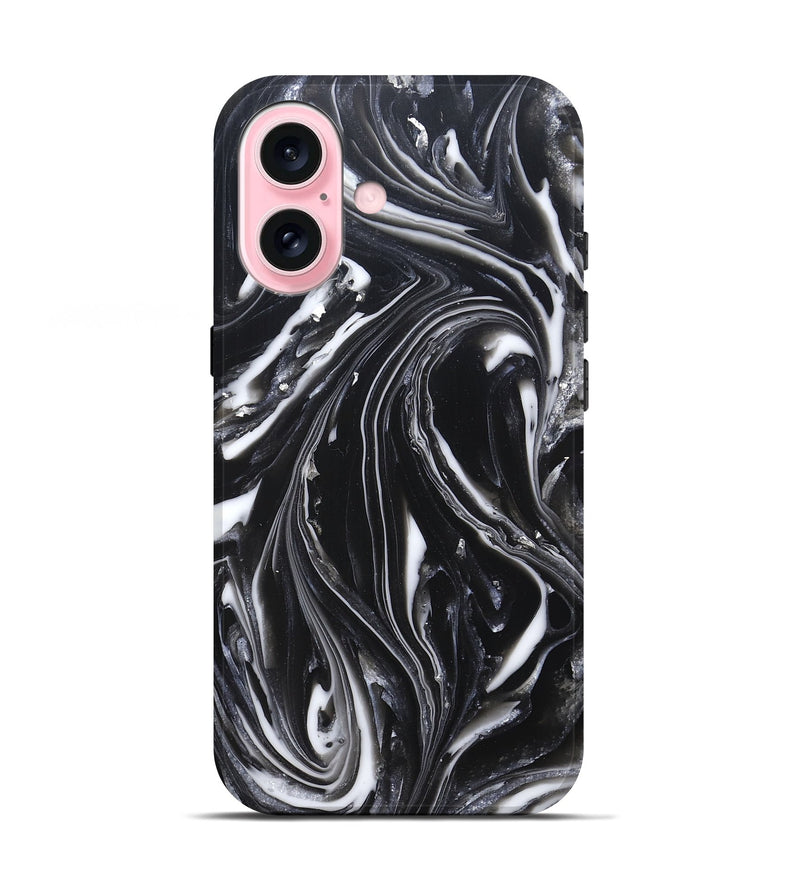 iPhone 17 ResinArt Live Edge Phone Case - Meghann (Black & White, 820728)