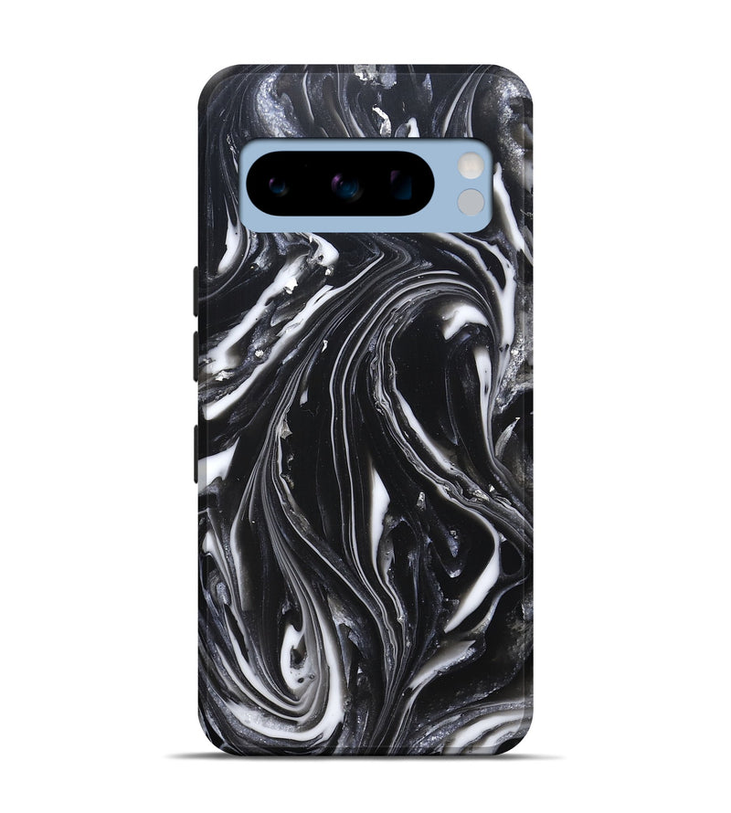 Pixel 8 Pro ResinArt Live Edge Phone Case - Meghann (Black & White, 820728)