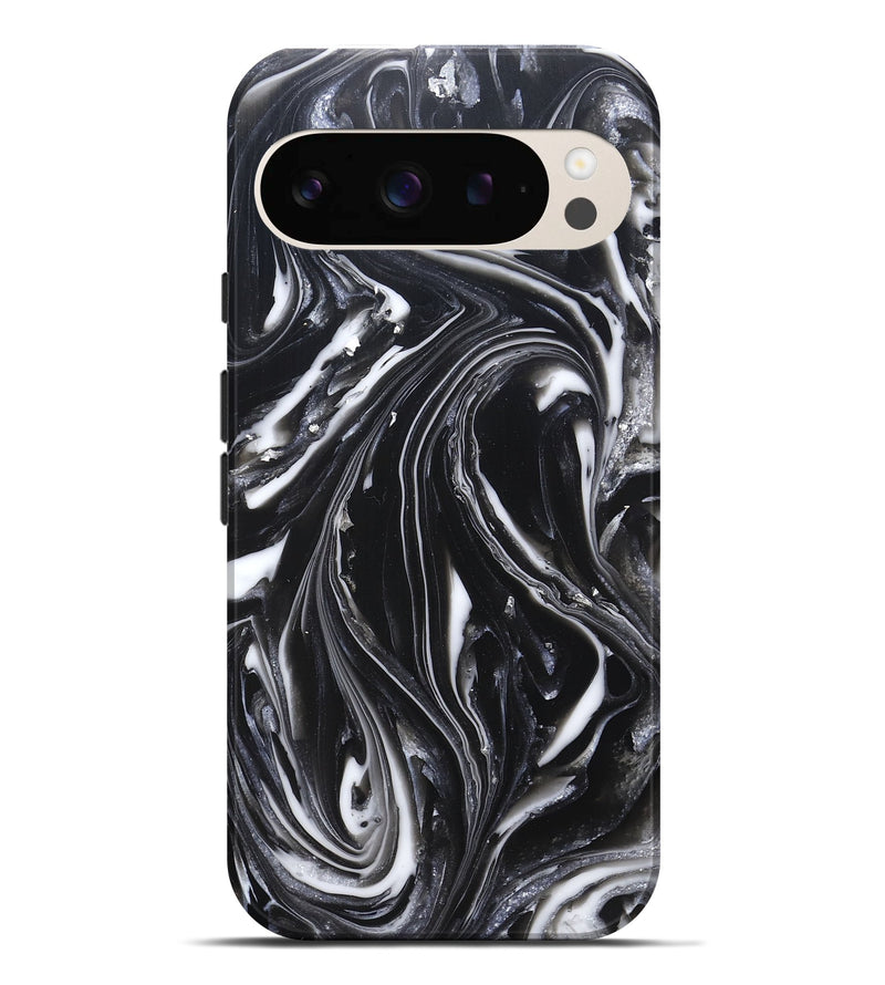 Pixel 9 Pro XL ResinArt Live Edge Phone Case - Meghann (Black & White, 820728)
