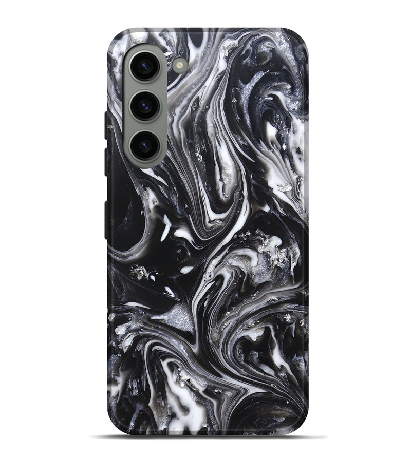 Galaxy S23 Plus ResinArt Live Edge Phone Case - Araya (Black & White, 820730)
