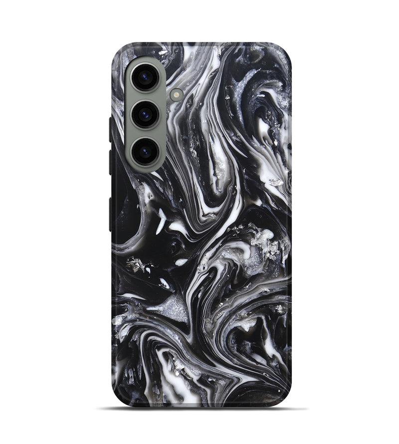 Galaxy S24 ResinArt Live Edge Phone Case - Araya (Black & White, 820730)