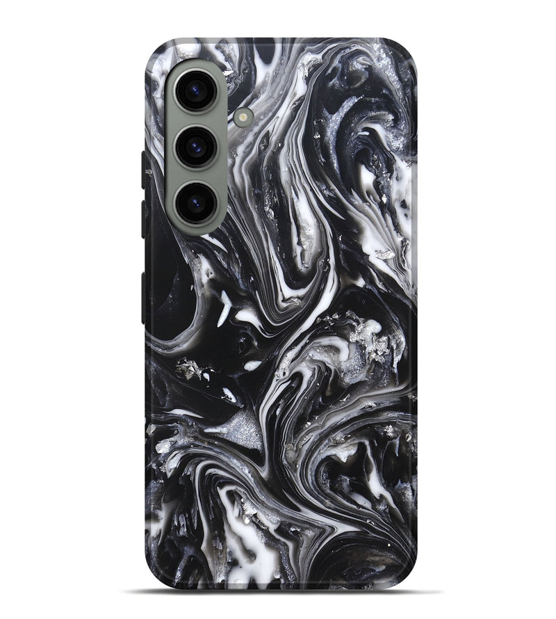 Galaxy S24 Plus ResinArt Live Edge Phone Case - Araya (Black & White, 820730)