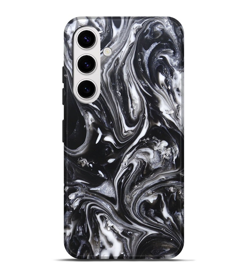 Galaxy S25 Plus ResinArt Live Edge Phone Case - Araya (Black & White, 820730)