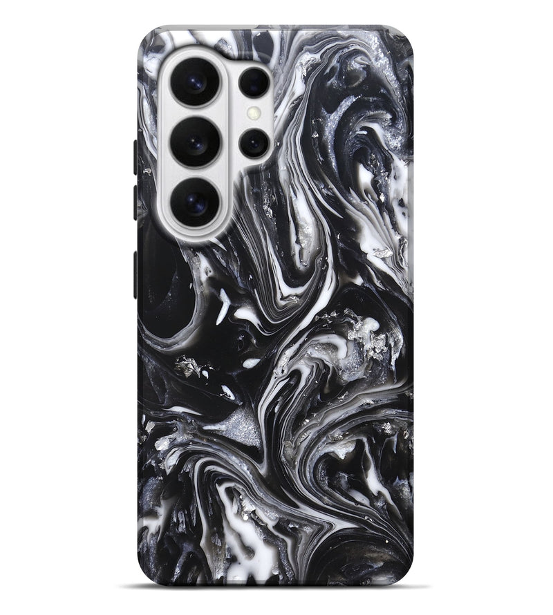 Galaxy S26 Ultra ResinArt Live Edge Phone Case - Araya (Black & White, 820730)