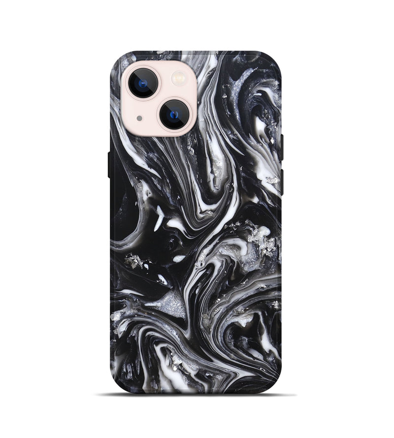 iPhone 13 mini ResinArt Live Edge Phone Case - Araya (Black & White, 820730)