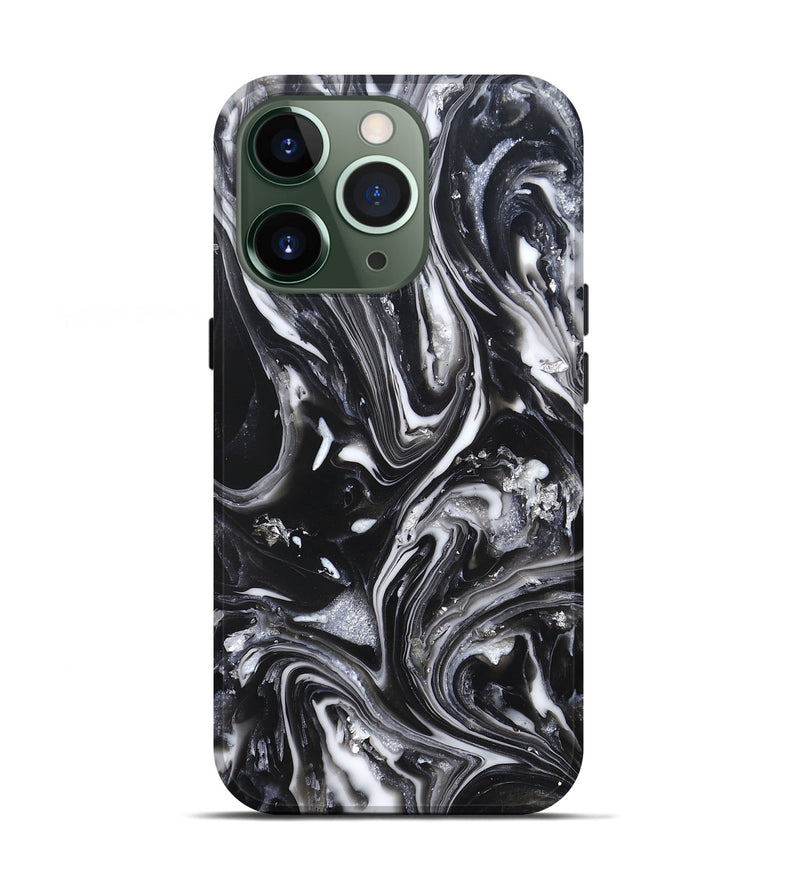 iPhone 13 Pro ResinArt Live Edge Phone Case - Araya (Black & White, 820730)