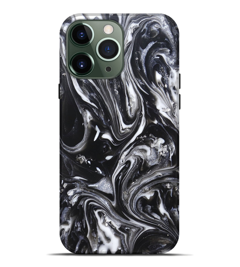 iPhone 13 Pro Max ResinArt Live Edge Phone Case - Araya (Black & White, 820730)