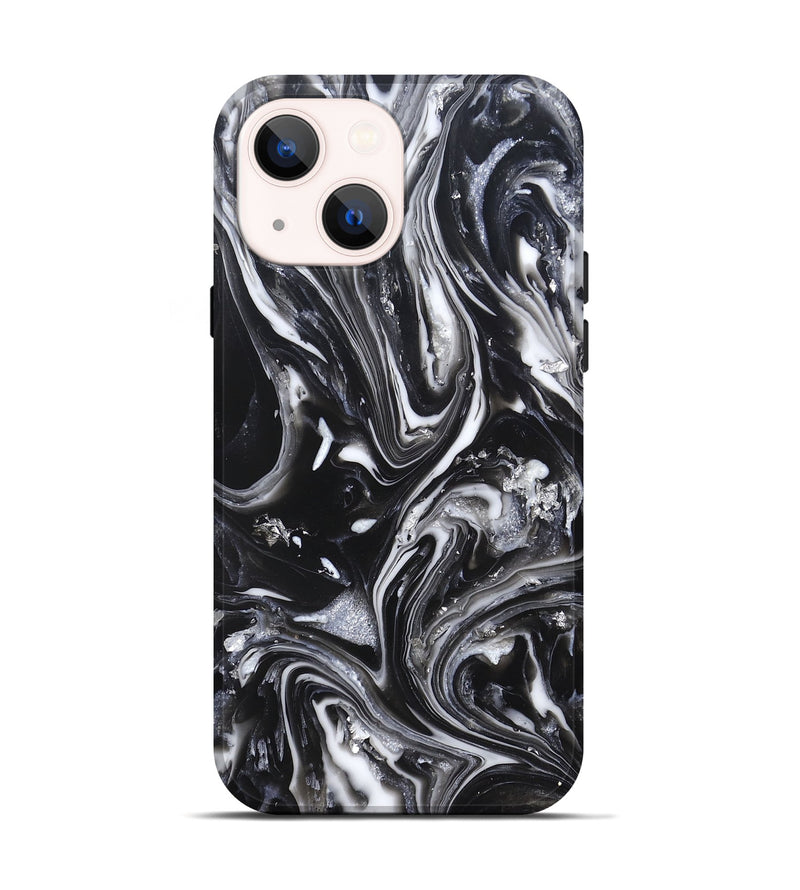 iPhone 14 ResinArt Live Edge Phone Case - Araya (Black & White, 820730)