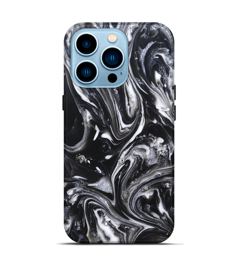 iPhone 14 Pro ResinArt Live Edge Phone Case - Araya (Black & White, 820730)