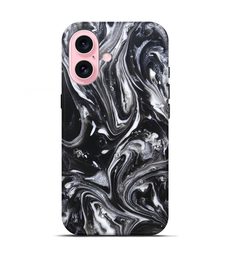iPhone 17 ResinArt Live Edge Phone Case - Araya (Black & White, 820730)