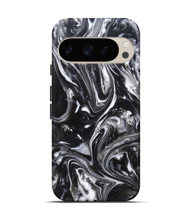 Pixel 10 Pro ResinArt Live Edge Phone Case - Araya (Black & White, 820730)