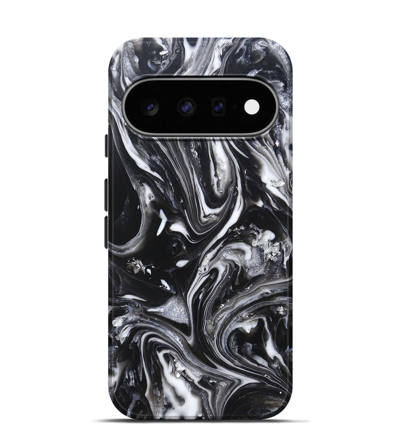 Pixel 11 Pro ResinArt Live Edge Phone Case - Araya (Black & White, 820730)