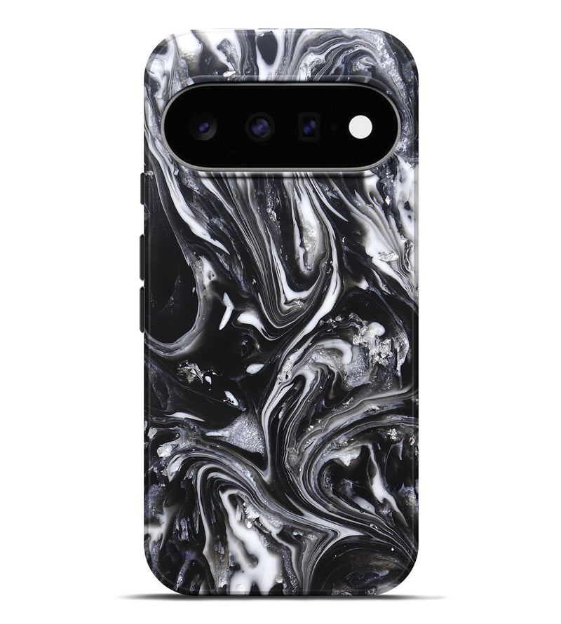 Pixel 11 Pro XL ResinArt Live Edge Phone Case - Araya (Black & White, 820730)