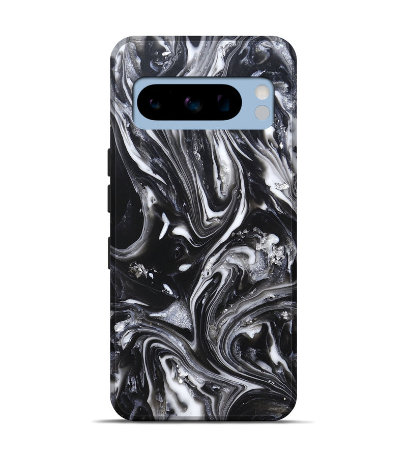 Pixel 8 Pro ResinArt Live Edge Phone Case - Araya (Black & White, 820730)