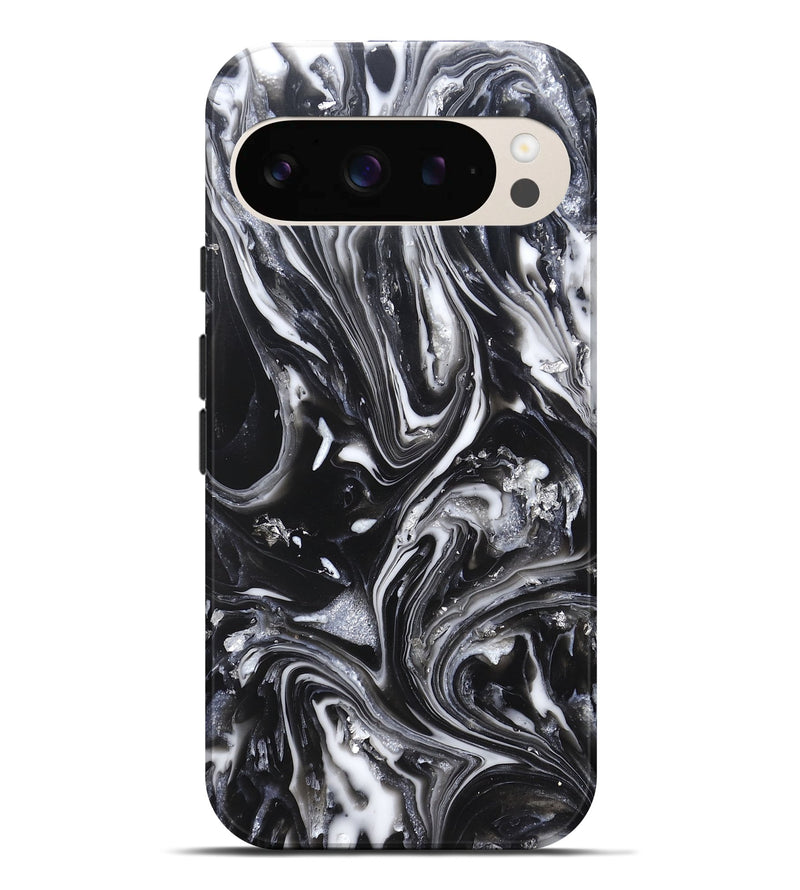 Pixel 9 Pro XL ResinArt Live Edge Phone Case - Araya (Black & White, 820730)