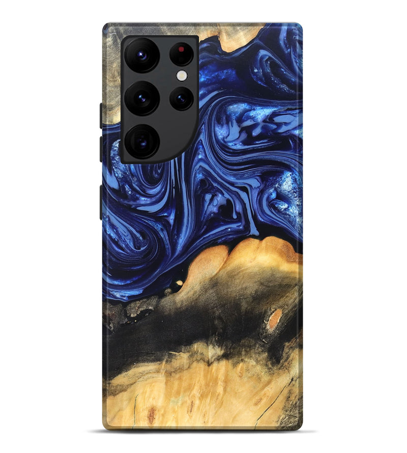Galaxy S22 Ultra Wood Live Edge Phone Case - Emir (Blue, 820733)