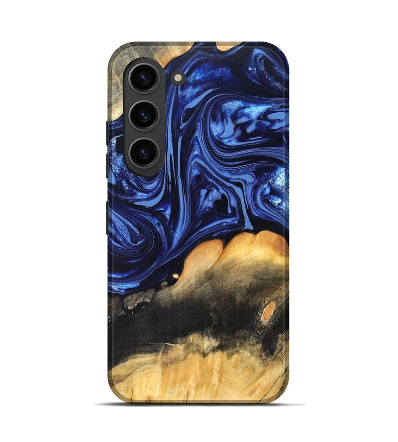 Galaxy S23 Wood Live Edge Phone Case - Emir (Blue, 820733)