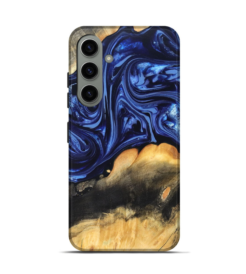 Galaxy S24 Wood Live Edge Phone Case - Emir (Blue, 820733)