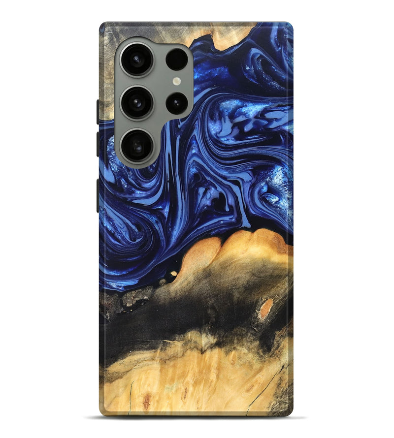 Galaxy S24 Ultra Wood Live Edge Phone Case - Emir (Blue, 820733)