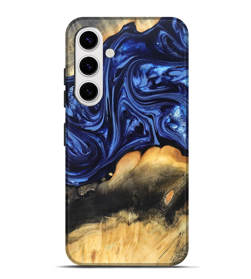 Galaxy S25 Plus Wood Live Edge Phone Case - Emir (Blue, 820733)