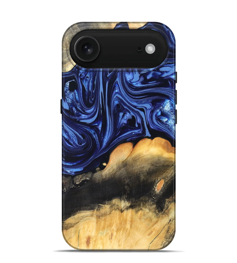 iPhone 17 Air Wood Live Edge Phone Case - Emir (Blue, 820733)
